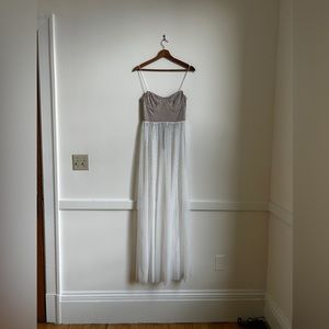 Sheer flowy dress with gemstone detail